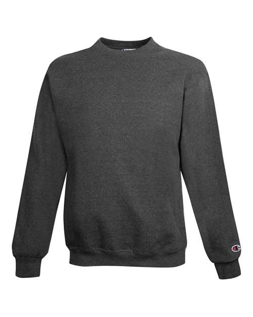 Champion S600 Powerblend Crewneck Sweatshirt - Charcoal Heather - flat front
