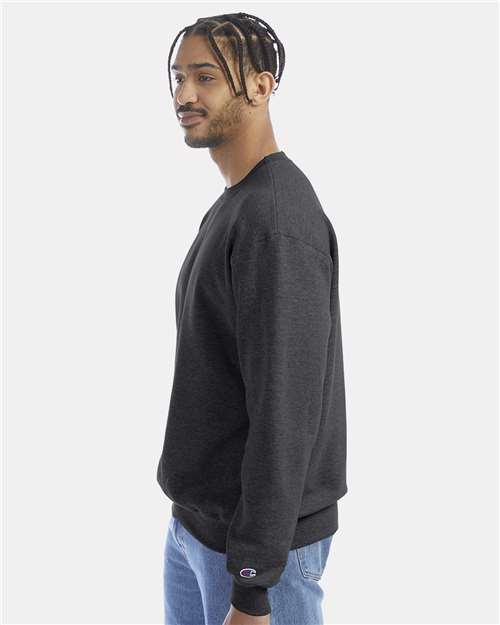 Champion S600 Powerblend Crewneck Sweatshirt - Charcoal Heather - model side