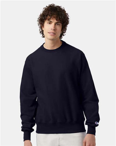 Champion S149 Unisex Reverse Weave Crewneck Sweatshirt - Navy - model front