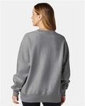Champion S149 Unisex Reverse Weave Crewneck Sweatshirt - Oxford Grey - model back