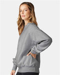 Champion S149 Unisex Reverse Weave Crewneck Sweatshirt - Oxford Grey - model side