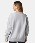 Champion S149 Unisex Reverse Weave Crewneck Sweatshirt - Silver Grey - model back
