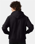 Champion S101 Unisex Reverse Weave Hooded Sweatshirt - Black - model back