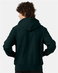 Champion S101 Unisex Reverse Weave Hooded Sweatshirt - Dark Green - model back