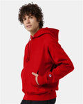 Champion S101 Unisex Reverse Weave Hooded Sweatshirt - Scarlet - model side