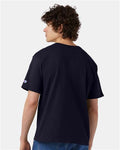 Champion T105 Unisex Heritage Jersey T-Shirt - Navy - model back