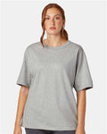 Champion T105 Unisex Heritage Jersey T-Shirt - Oxford Grey - model front