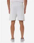 Champion 8187 Unisex Cotton Gym Shorts - Silver Grey - model back