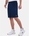 Champion S162 Unisex 9" Mesh Shorts with Pockets - Navy - model side