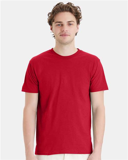 Hanes 4980 Perfect-T T-Shirt - Deep Red - model front