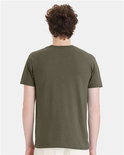 Hanes 4980 Perfect-T T-Shirt - Fatigue Green - model back