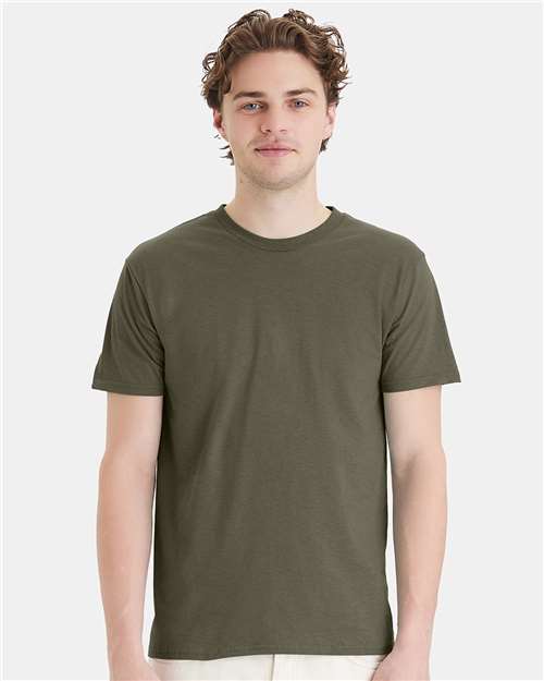 Hanes 4980 Perfect-T T-Shirt - Fatigue Green - model front