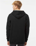 Independent Trading Co. EXP40SHZ Men's Sherpa-Lined Full-Zip Hooded Sweatshirt - Black/ Natural - model back