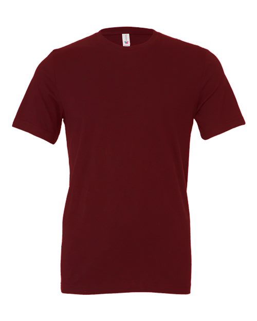 Bella+Canvas 3001 Unisex Jersey Short Sleeve Tee - Maroon - front