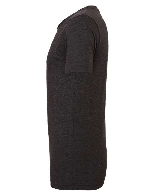 Bella+Canvas 3413 Unisex Triblend Short Sleeve Tee - Charcoal Black Triblend - side