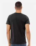 Bella+Canvas 3413 Unisex Triblend Short Sleeve Tee - Charcoal Black Triblend - model back