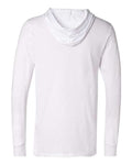 BELLA + CANVAS 3512 Unisex Jersey Hooded Long Sleeve Tee - White - back