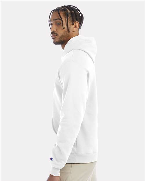 Champion S700 Powerblend Hooded Sweatshirt - White - model side