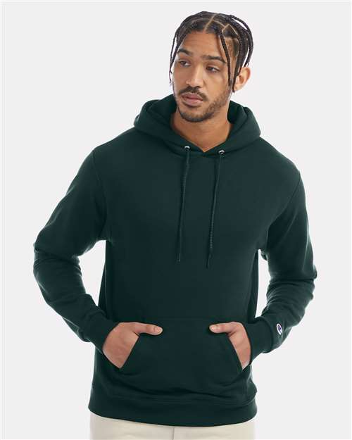 Champion S700 Powerblend Hooded Sweatshirt - Dark Green - model front