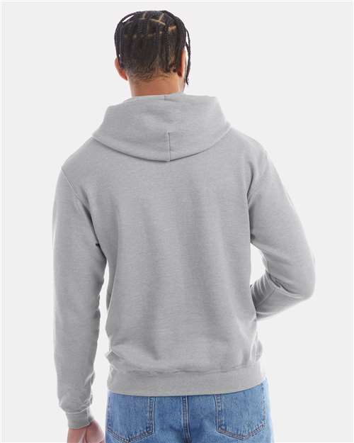 Champion S700 Powerblend Hooded Sweatshirt - Light Steel - model back
