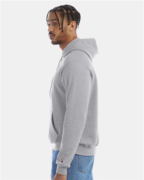 Champion S700 Powerblend Hooded Sweatshirt - Light Steel - model side