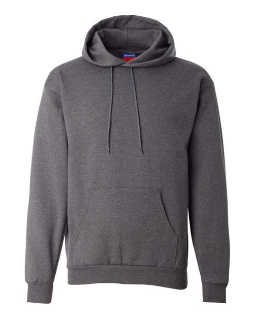 Champion S700 Powerblend Hooded Sweatshirt - Charcoal Heather - flat front