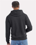 Champion S700 Powerblend Hooded Sweatshirt - Charcoal Heather - model back