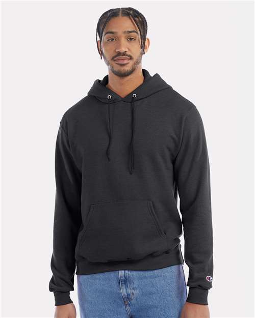 Champion S700 Powerblend Hooded Sweatshirt - Charcoal Heather - model front