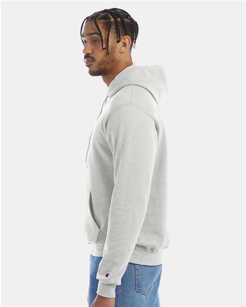Champion S700 Powerblend Hooded Sweatshirt - Silver Grey - model side