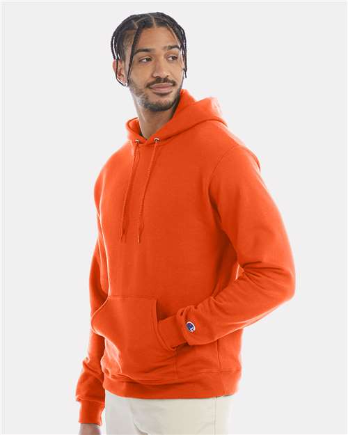 Champion S700 Powerblend Hooded Sweatshirt - Orange - model side