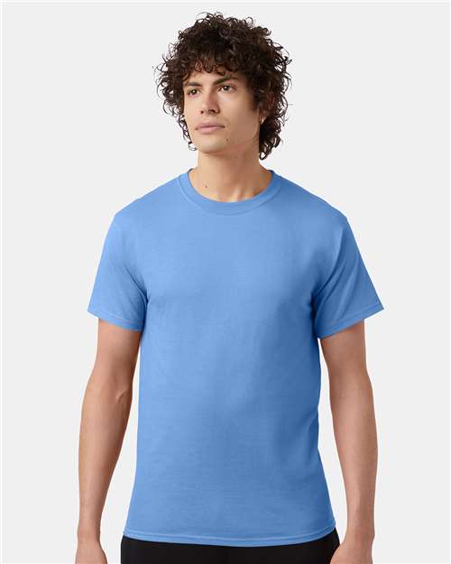 Champion T425 Unisex Classic T-Shirt - Light Blue - model front