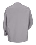 Red Kap SP14 Men's Industrial Long Sleeve Work Shirt - Silver - back