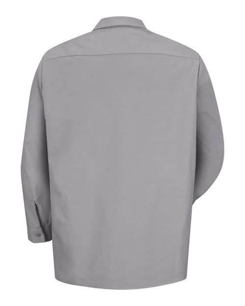 Red Kap SP14 Men's Industrial Long Sleeve Work Shirt - Silver - back