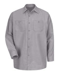 Red Kap SP14 Men's Industrial Long Sleeve Work Shirt - Silver - front