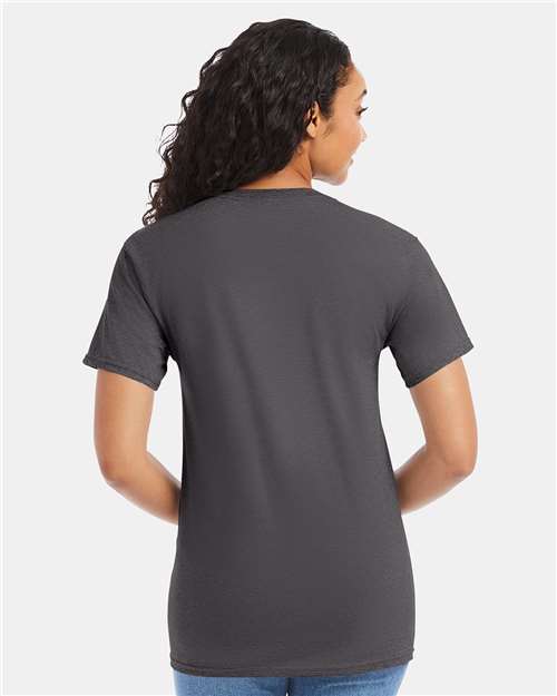 Hanes 5280 Essential-T T-Shirt - Smoke Grey - model back