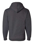 Bayside 900 Unisex USA-Made Full-Zip Hooded Sweatshirt - Charcoal Heather - back