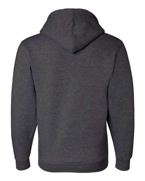 Bayside 900 Unisex USA-Made Full-Zip Hooded Sweatshirt - Charcoal Heather - back