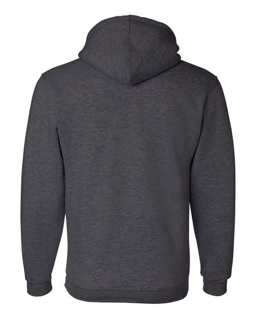 Bayside 960 Unisex USA-Made Hooded Sweatshirt - Charcoal Heather - back