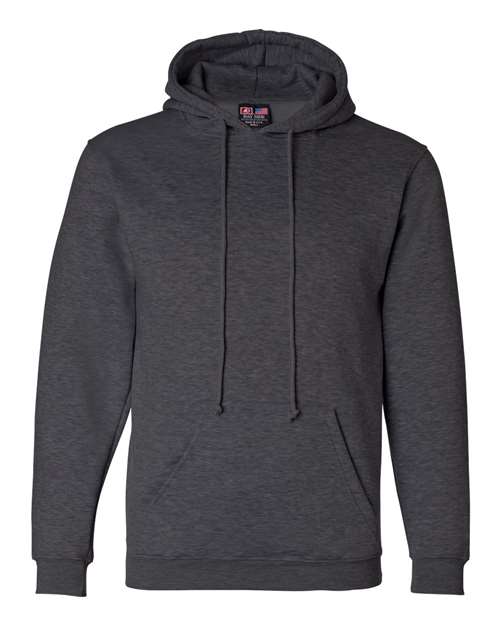 Bayside 960 Unisex USA-Made Hooded Sweatshirt - Charcoal Heather - front