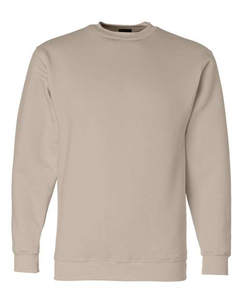 Bayside 1102 Unisex USA-Made Crewneck Sweatshirt - Sand - front