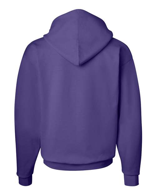 Hanes P170 EcoSmart Hooded Sweatshirt - Purple - back