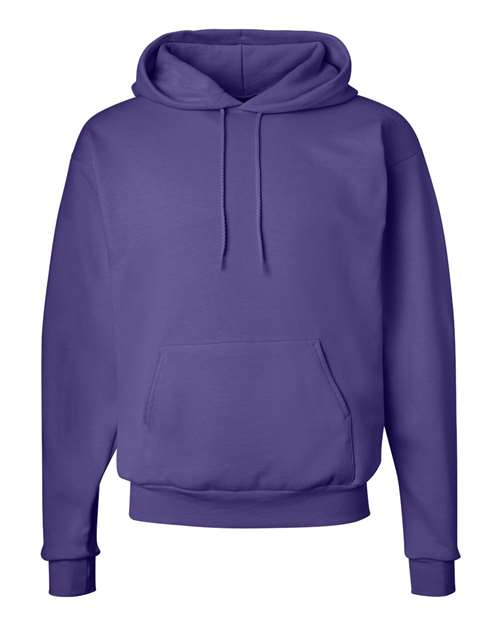 Hanes P170 EcoSmart Hooded Sweatshirt - Purple - flat front