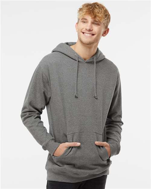 Independent Trading Co. IND4000 Heavyweight Hooded Sweatshirt - Gunmetal Heather - model front