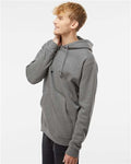 Independent Trading Co. IND4000 Heavyweight Hooded Sweatshirt - Gunmetal Heather - model side