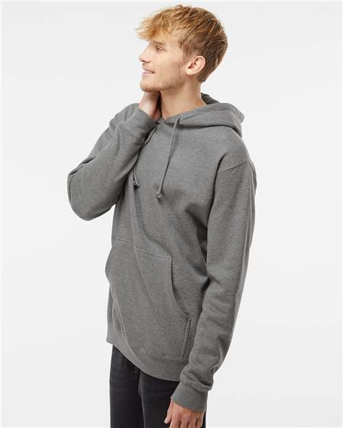 Independent Trading Co. IND4000 Heavyweight Hooded Sweatshirt - Gunmetal Heather - model side
