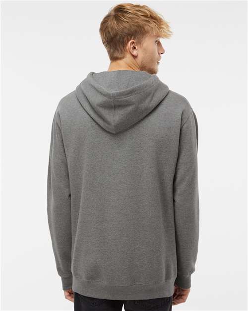 Independent Trading Co. IND4000Z Unisex Heavyweight Full-Zip Hooded Sweatshirt - Gunmetal Heather - model back