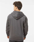Independent Trading Co. IND4000Z Unisex Heavyweight Full-Zip Hooded Sweatshirt - Solid Charcoal - model back