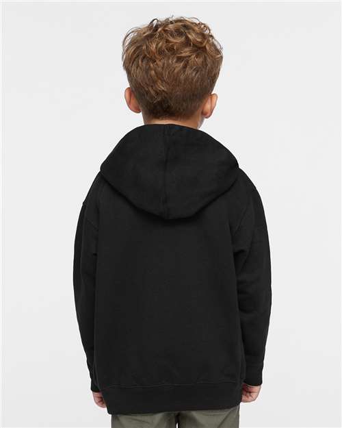 Rabbit Skins 3346 Toddler Full-Zip Fleece Hoodie Sweatshirt - Black - model back