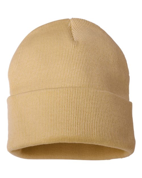 Sportsman SP12 12" Solid Cuffed Beanie - Camel - front