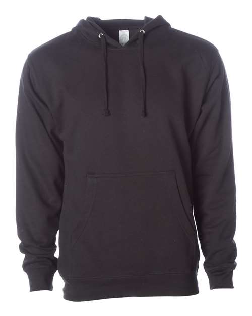 Independent Trading Co. SS4500 Midweight Hooded Sweatshirt - Black - flat front